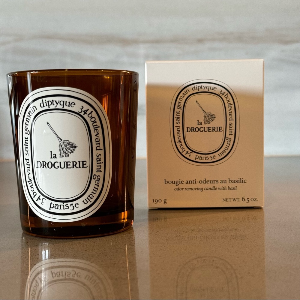 La droguerie (basil) cleaned jar and box